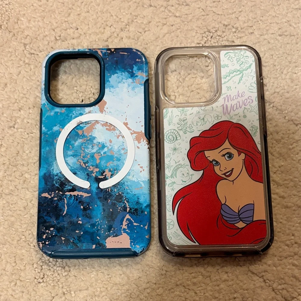Otterbox iPhone 13pro Disney Ariel Phone Cases - Blue and Red MagSafe
